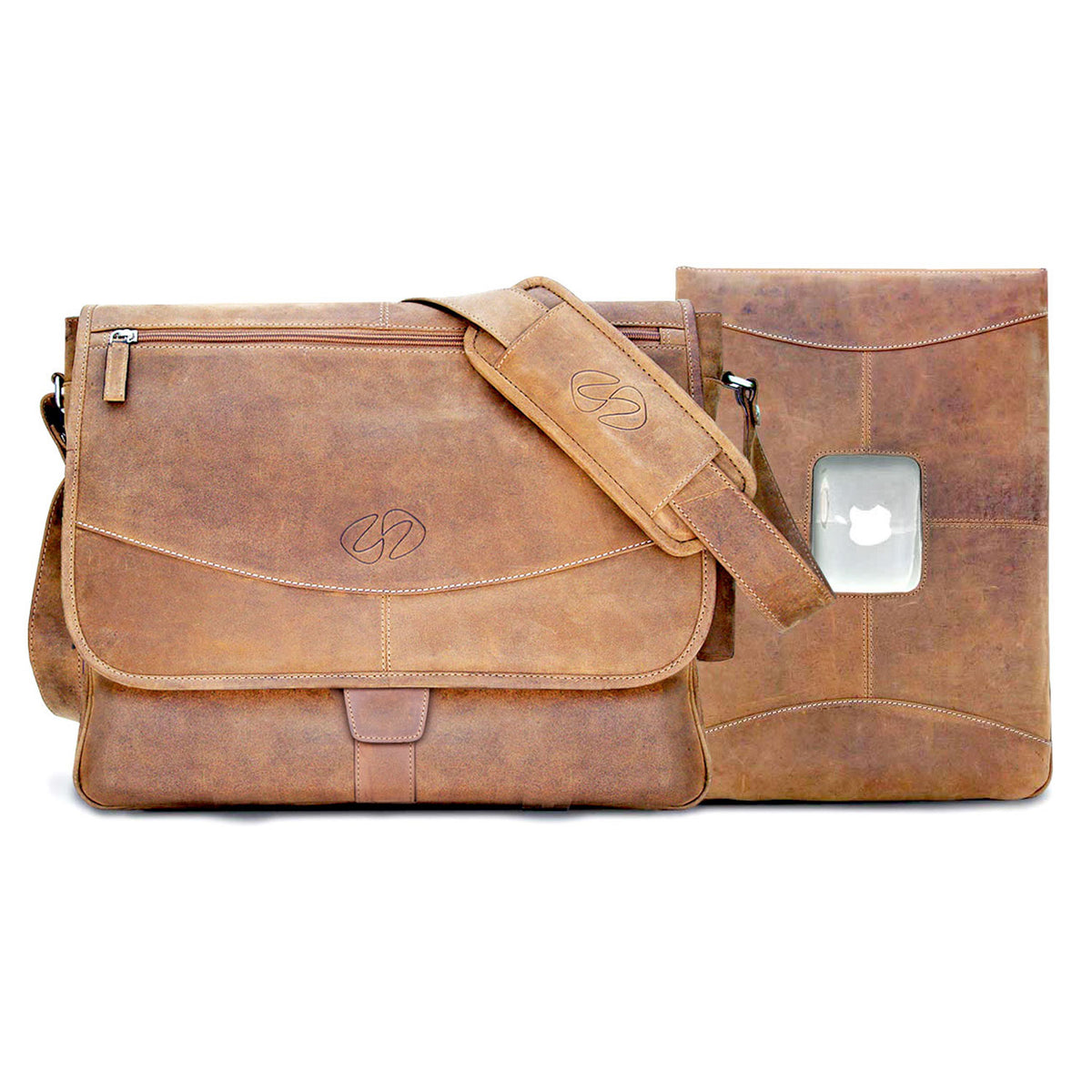 Premium Leather 16" MacBook Pro Messenger Bag Elite