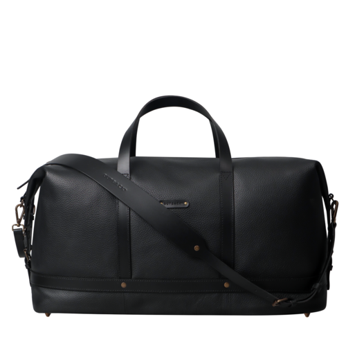 Runway Leather Travel Bag - Black