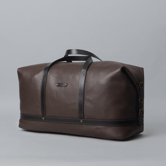 Runway Leather Travel Bag - Brown