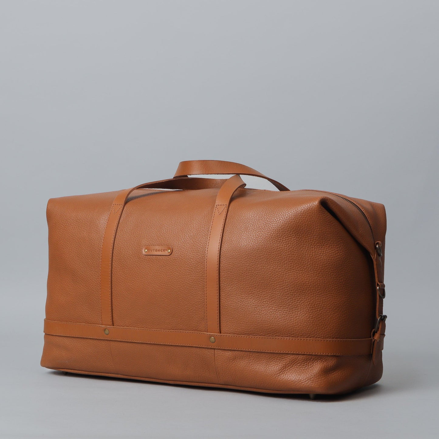 Runway Leather Travel Bag - Camel