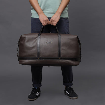 Runway Leather Travel Bag - Brown