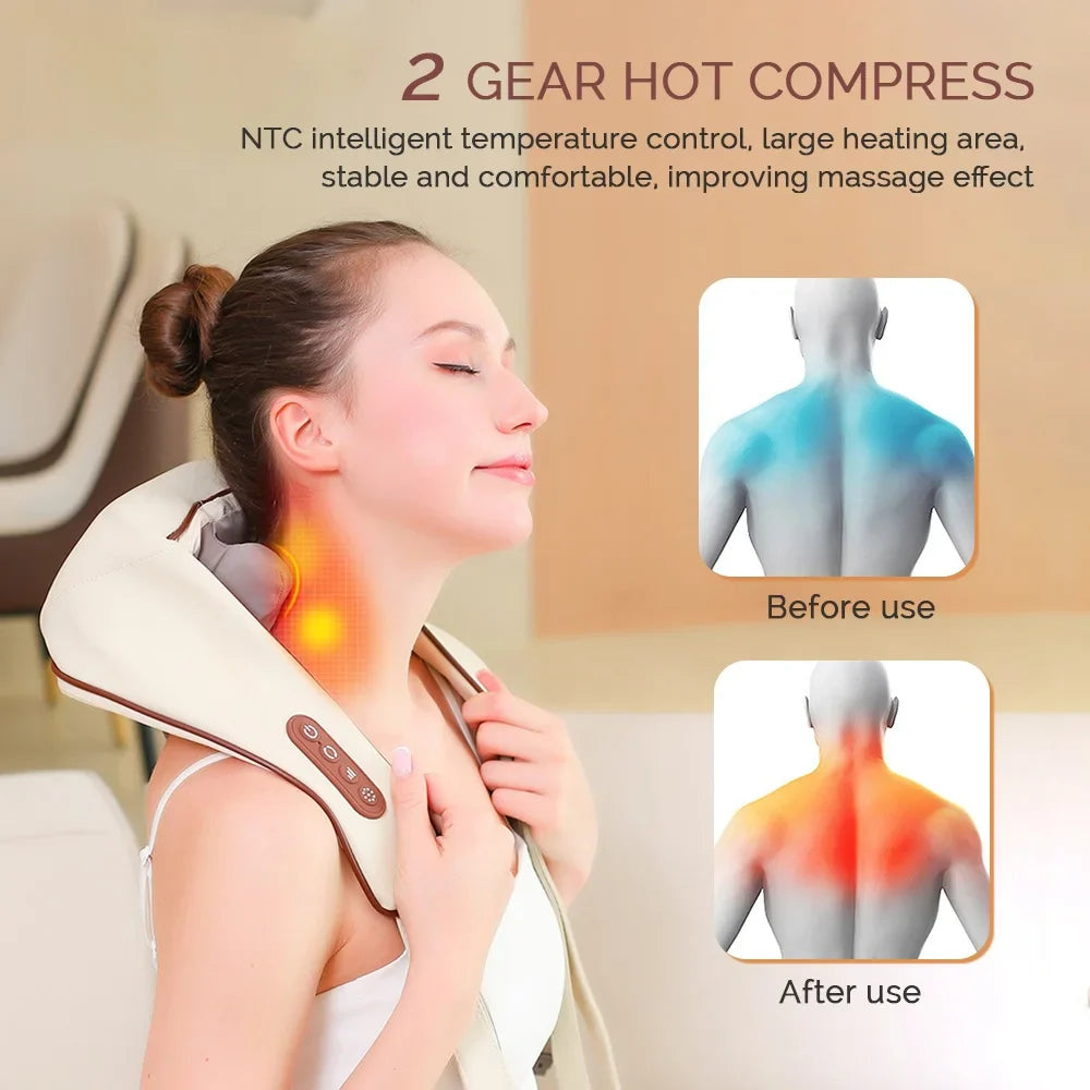 SootheFlex™️ Heated Neck and Back Massager with TrueTouch™️ Technology 2X Bundle