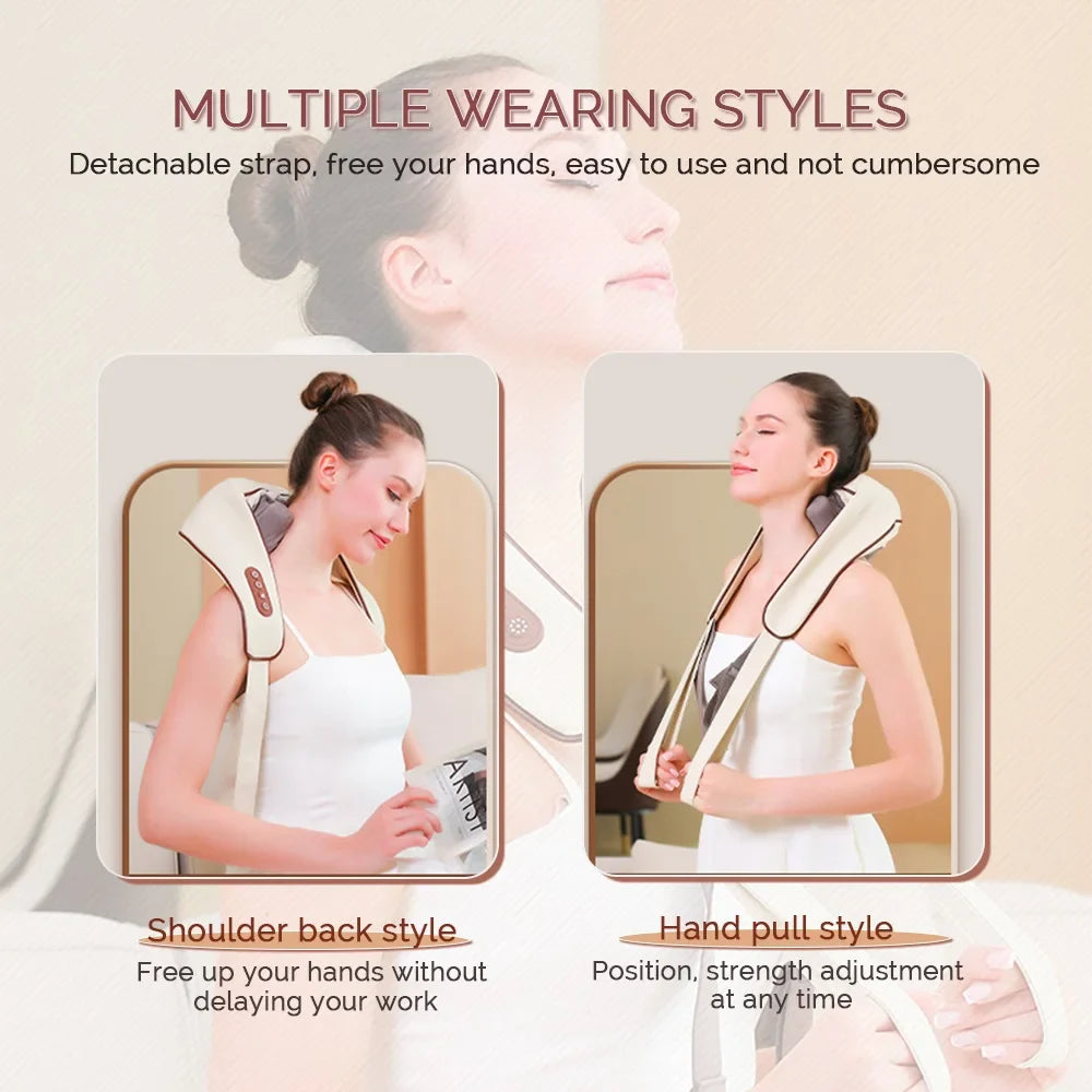 SootheFlex™️ Heated Neck and Back Massager with TrueTouch™️ Technology 2X Bundle