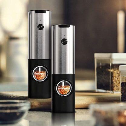 Electric Salt & Pepper Grinder- 2 Bottle Set